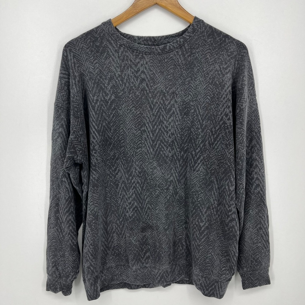Athleta Sweatshirt Women's Size M Gray Crew Neck Oversized Long Sleeve